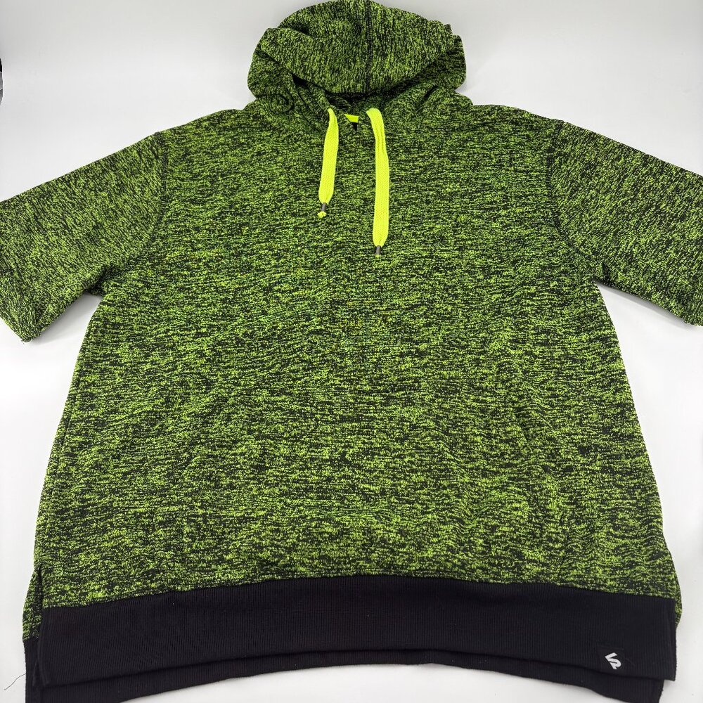South Pole Short Sleeve Hooded Sweatshirt Unisex L Lime‎ Green Hoodie